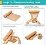 MCfleet 15"x135' Honeycomb Packing Paper Wrap Roll, Eco Friendly Packaging Material for Moving Shipping Gift Wrapping with 20 Fragile Stickers, Protective Recycled Cushion Wrap Suppliers Kraft Brown - Image 4